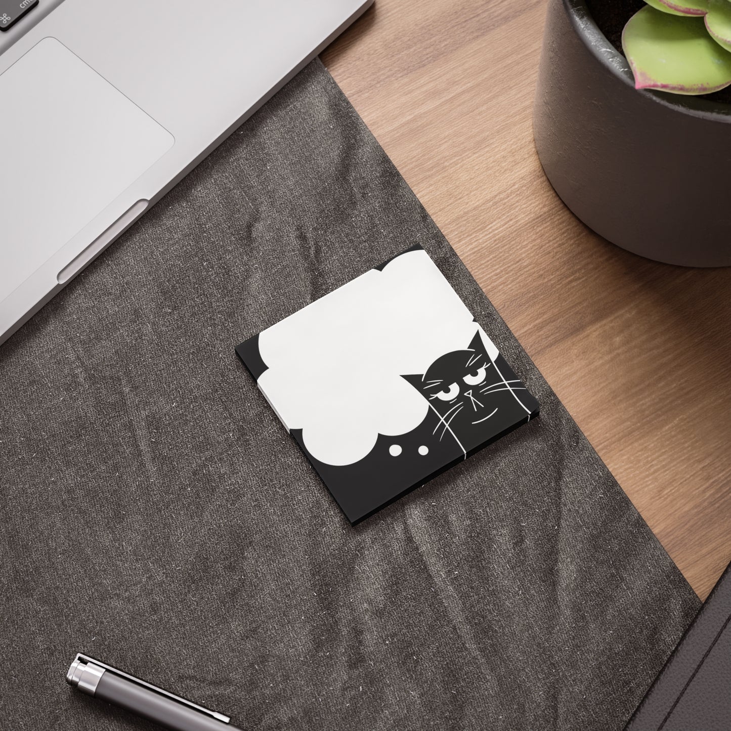 Salty Cat Sticky Notes - On Desk