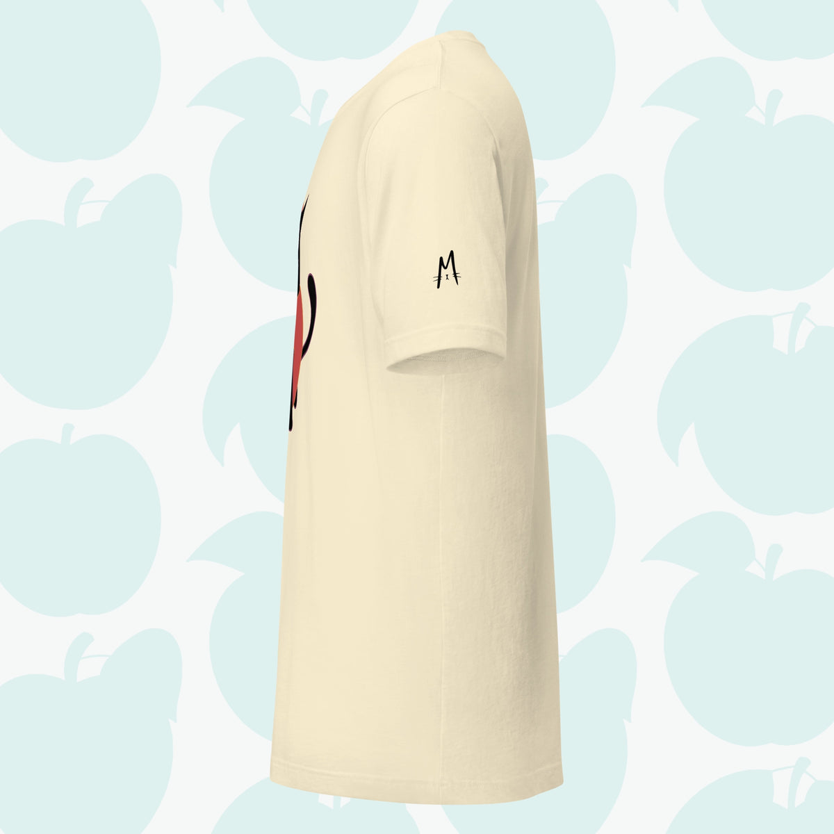 Apple Cat T-shirt - Left Sleeve
