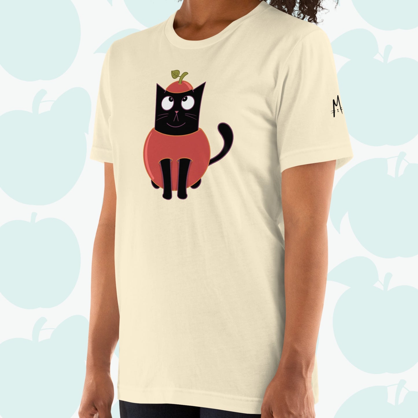 Apple Cat T-shirt - On Model