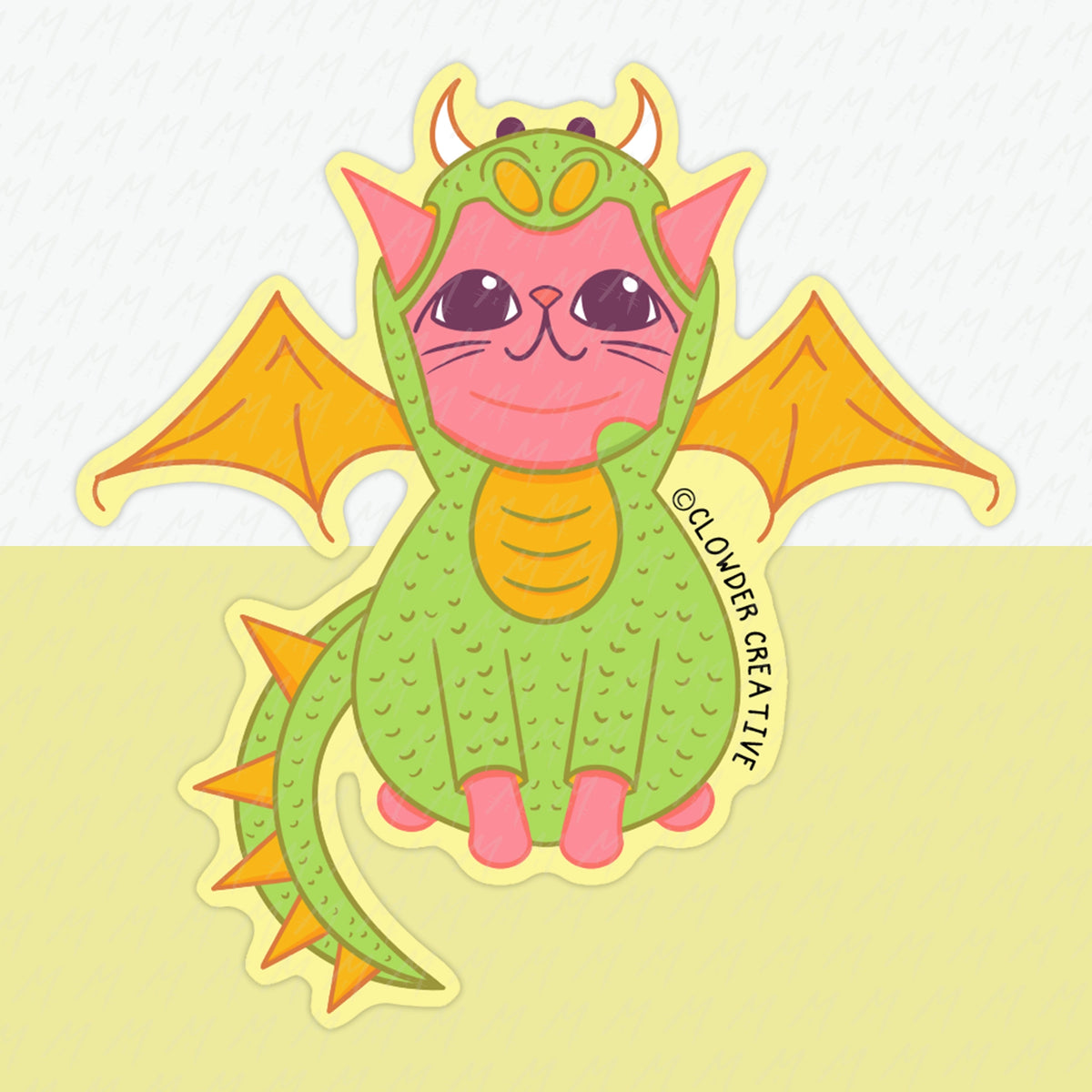 Dragon Cat Sticker