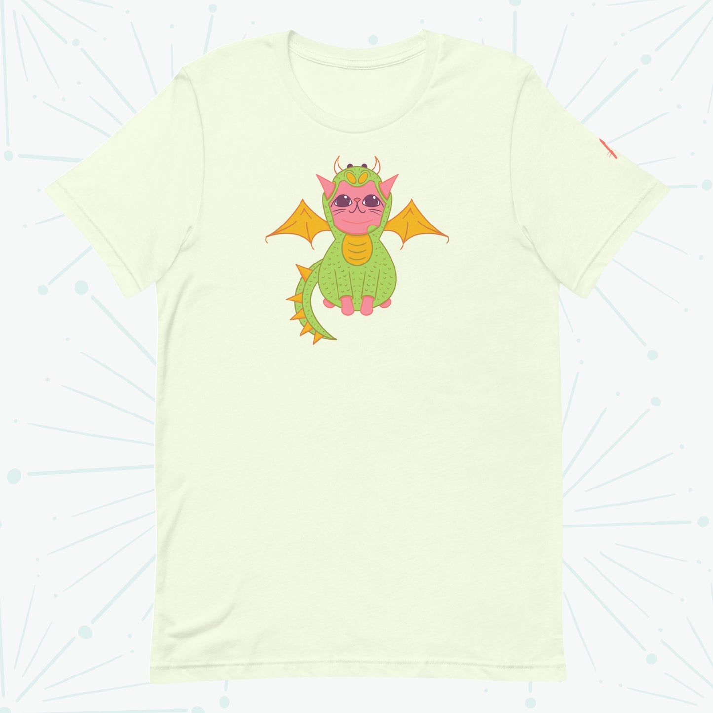 Fire Dragon Cat T-shirt - Front
