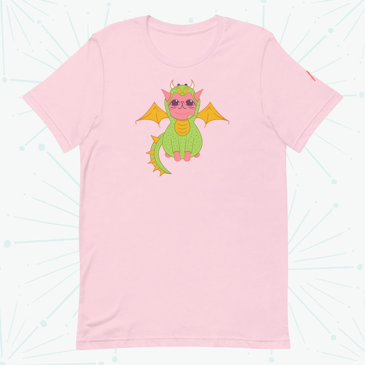 Fire Dragon Cat T-shirt - Front
