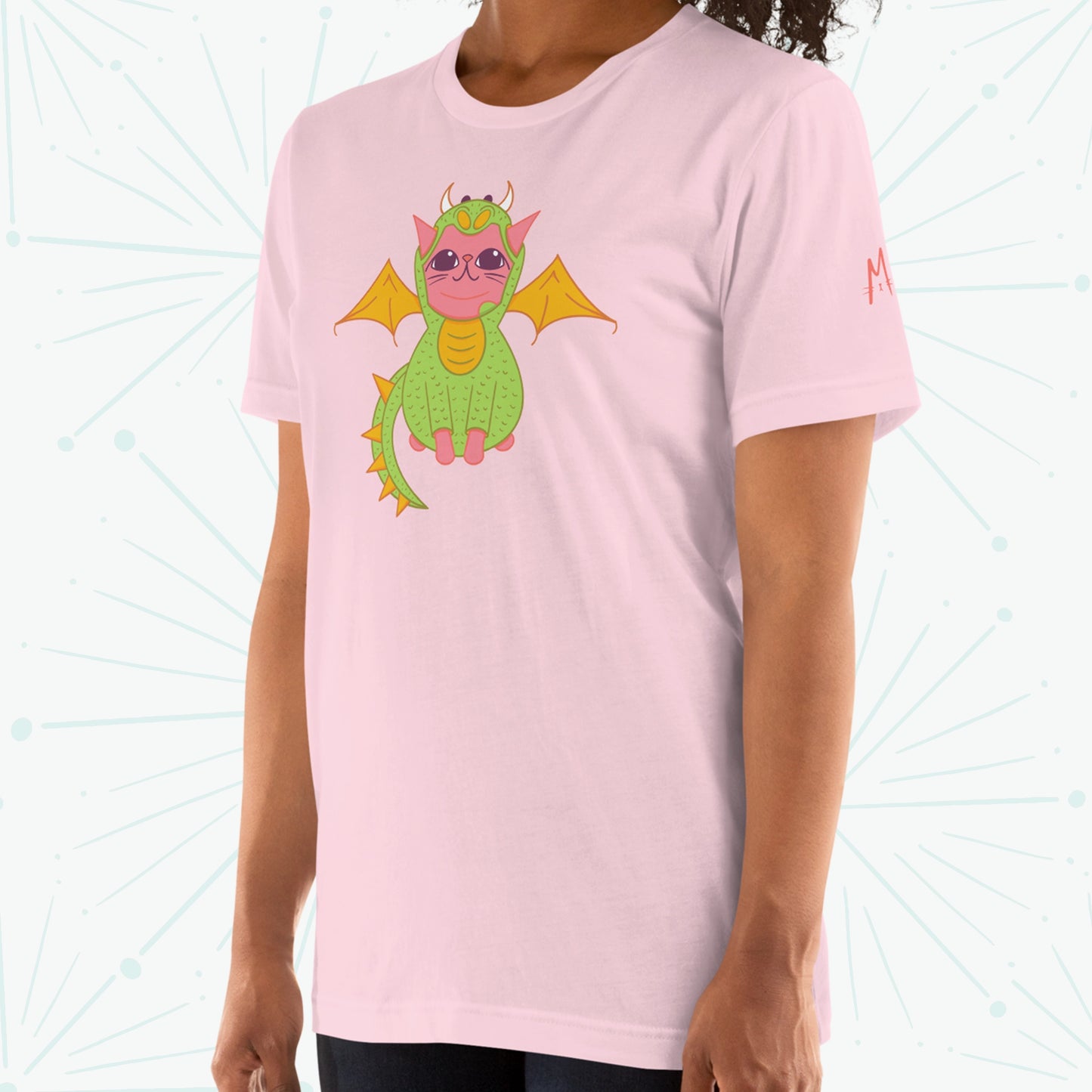 Fire Dragon Cat T-shirt - On Model
