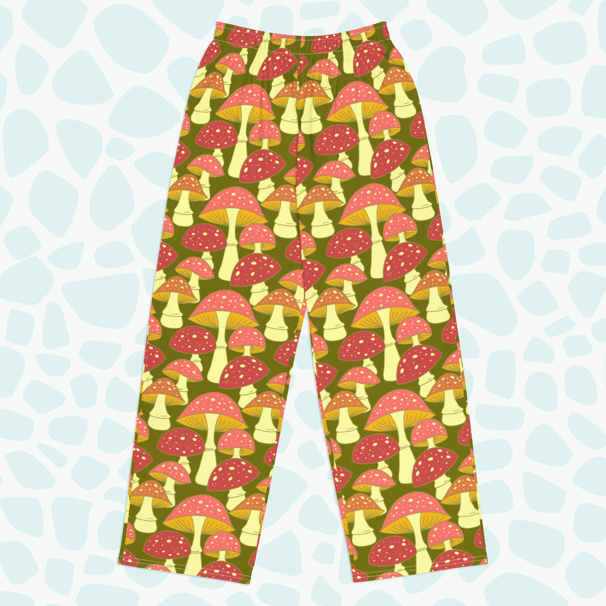 Earth Mushrooms Pajama Pants - Front