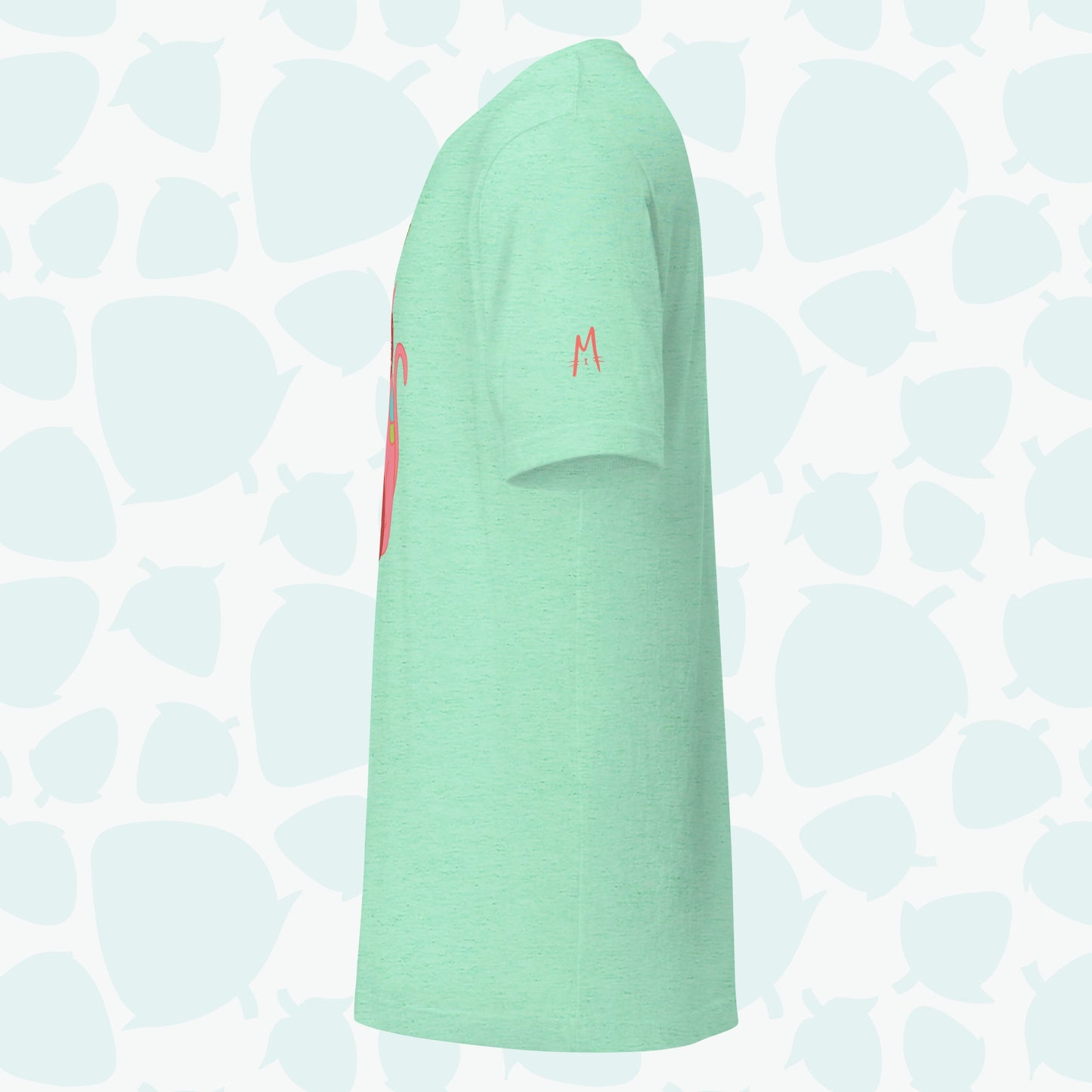 Strawberry Cat T-shirt - Left Sleeve