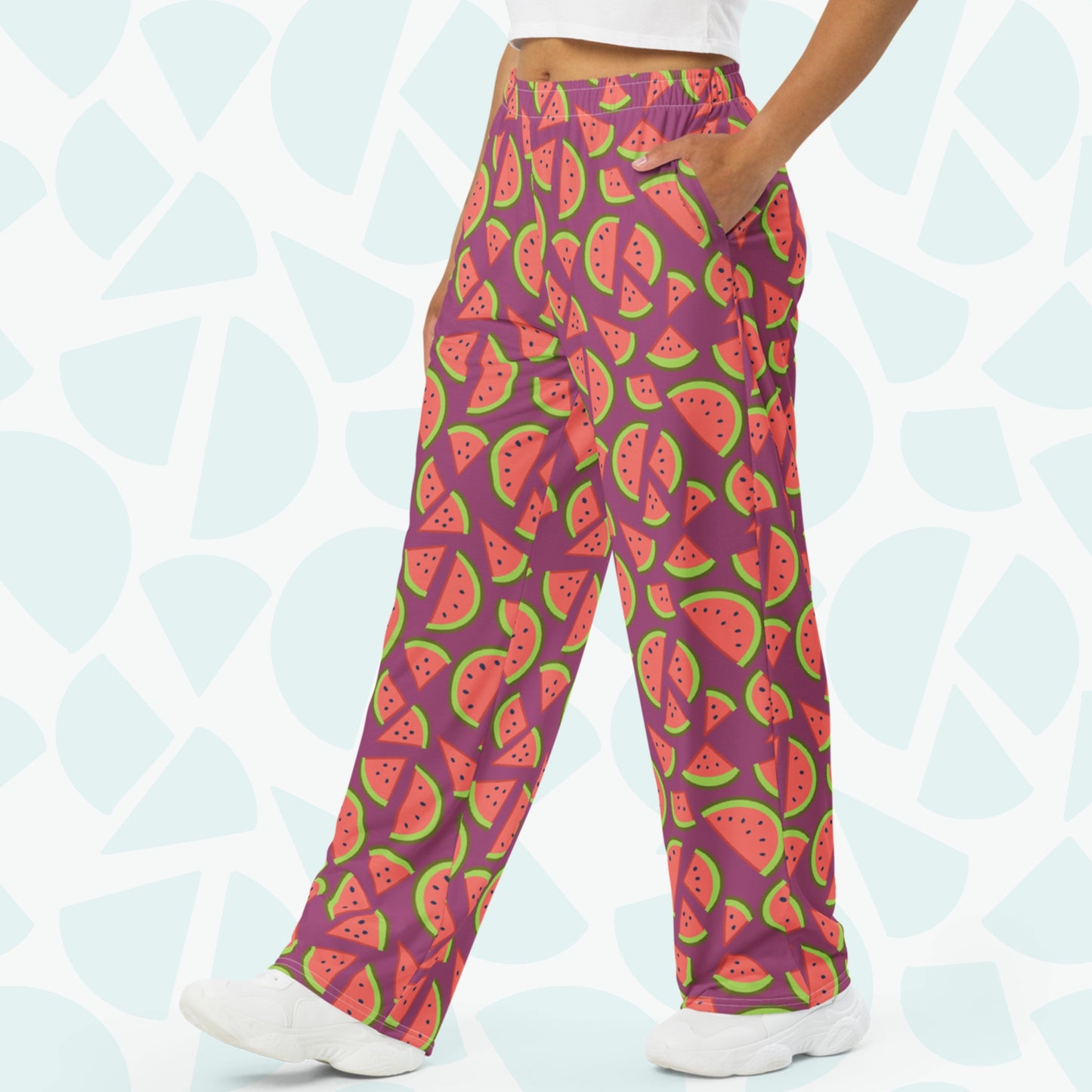 Watermelon Pajama Pants - On Model
