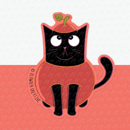 Apple Cat Sticker