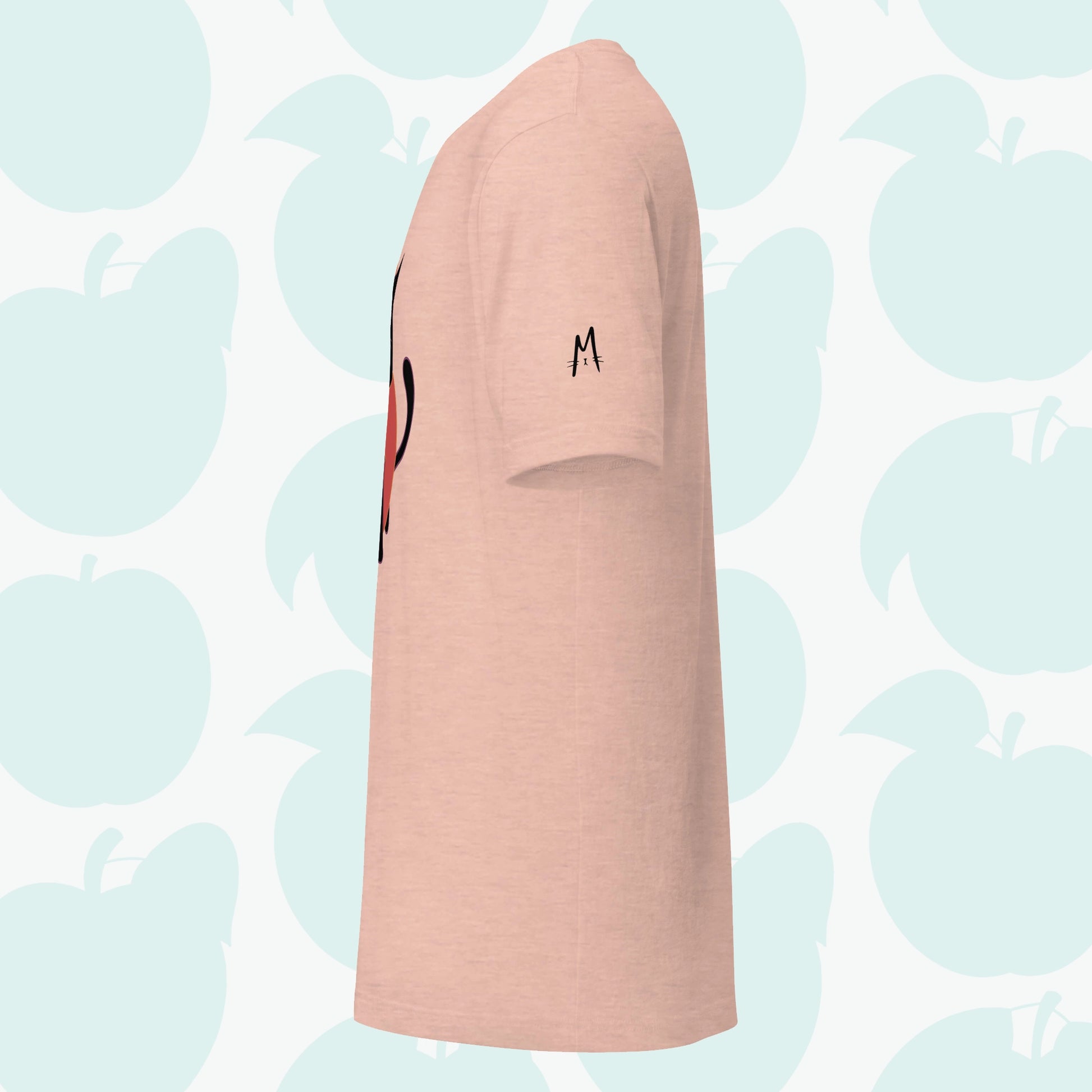 Apple Cat T-shirt - Left Sleeve