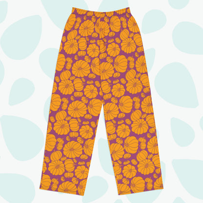 Autumn Pumpkins Pajama Pants - Front