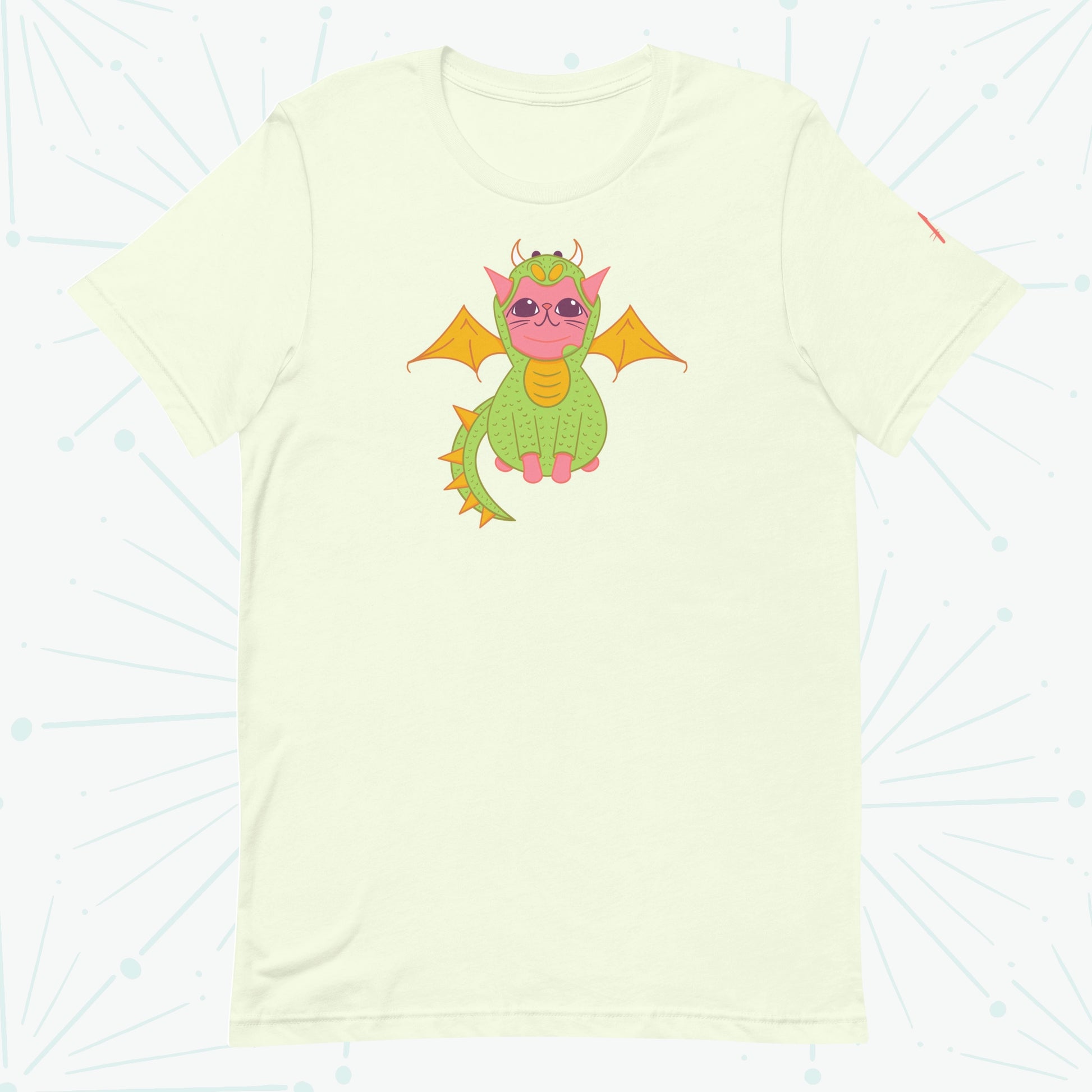 Fire Dragon Cat T-shirt - Front