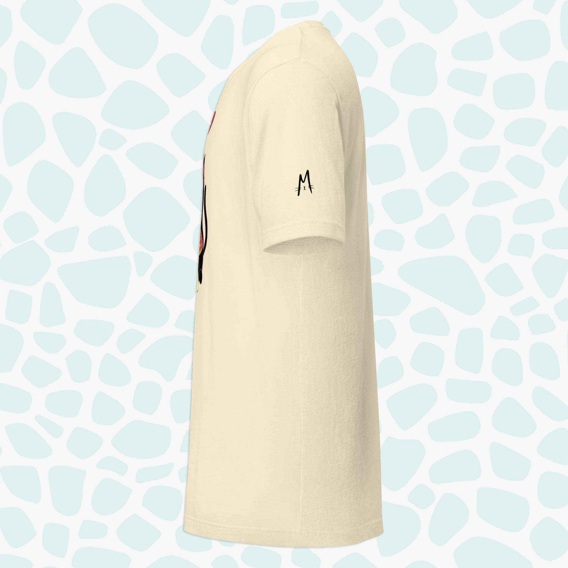 Earth Gnome Cat T-shirt - Left Sleeve