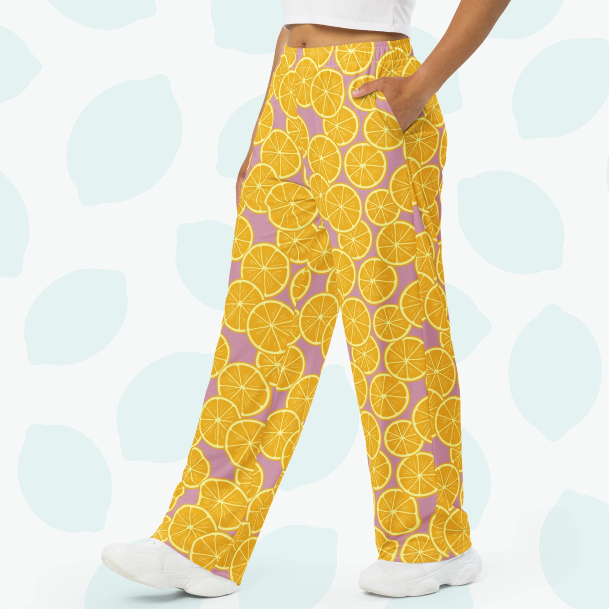 Lemon Pajama Pants - On Model