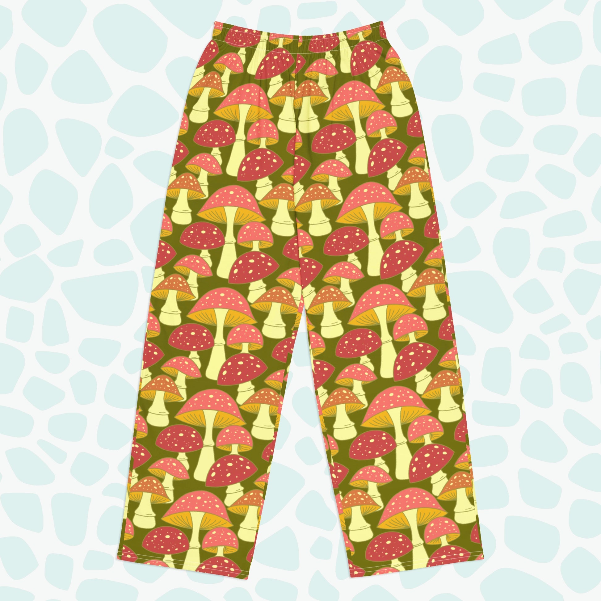 Earth Mushrooms Pajama Pants - Front