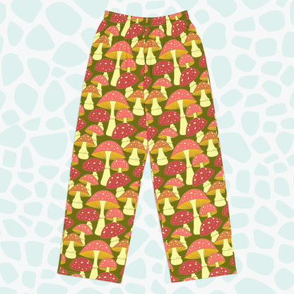 Earth Mushrooms Pajama Pants - Front