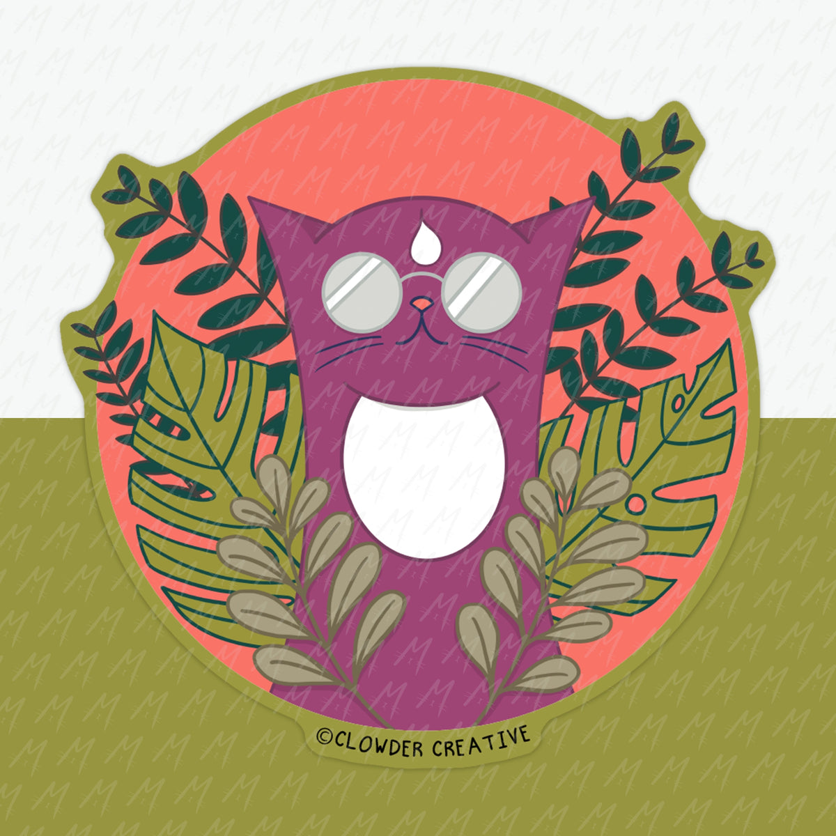 Plants Cat Sticker