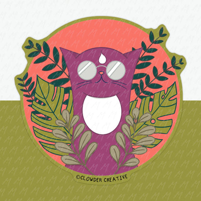 Plants Cat Sticker