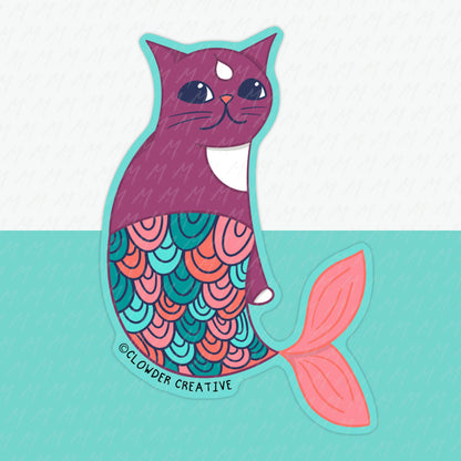 Purrmaid Cat Sticker