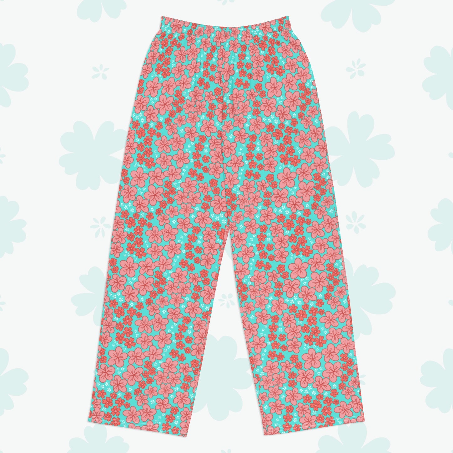 Spring Flowers Pajama Pants - Front