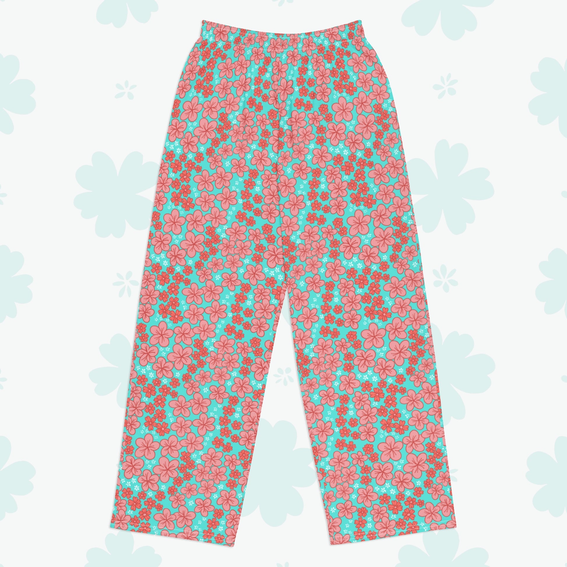 Spring Flowers Pajama Pants - Front