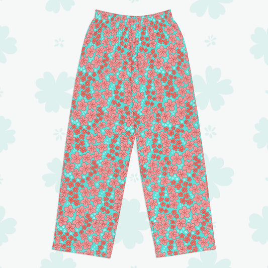 Spring Flowers Pajama Pants - Front