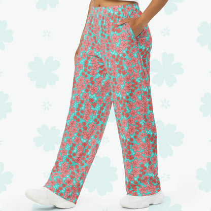 Spring Flowers Pajama Pants - On Model