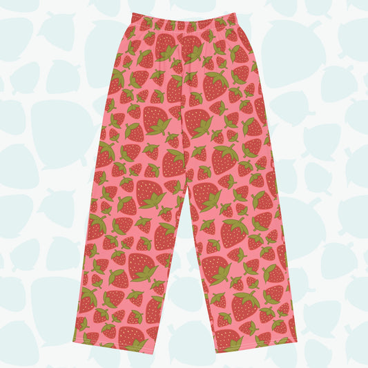 Strawberry Pajama Pants - Front