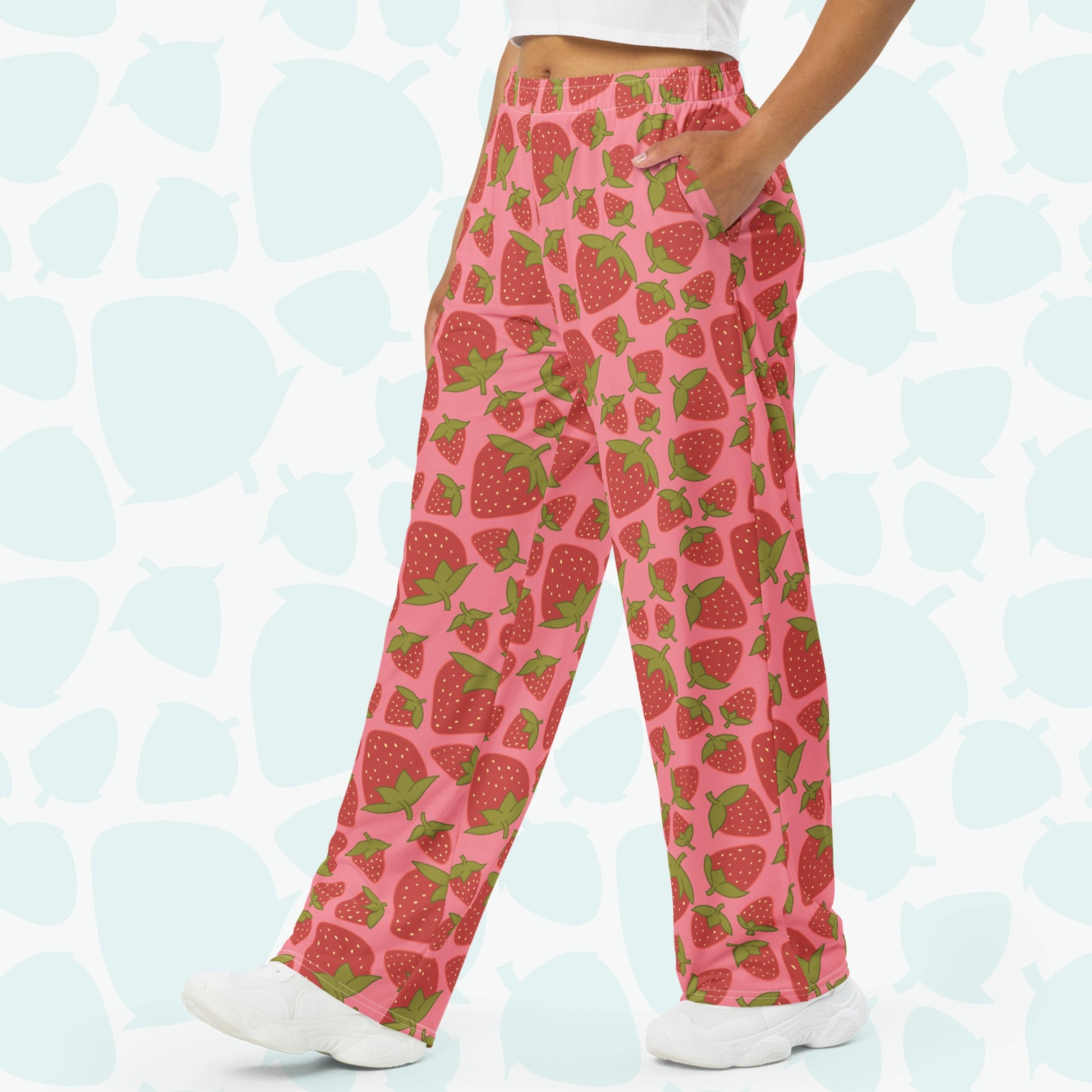 Strawberry Pajama Pants - On Model