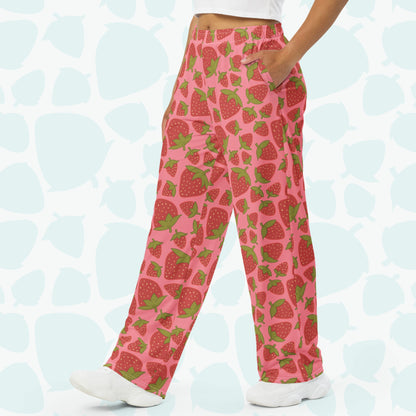 Strawberry Pajama Pants - On Model