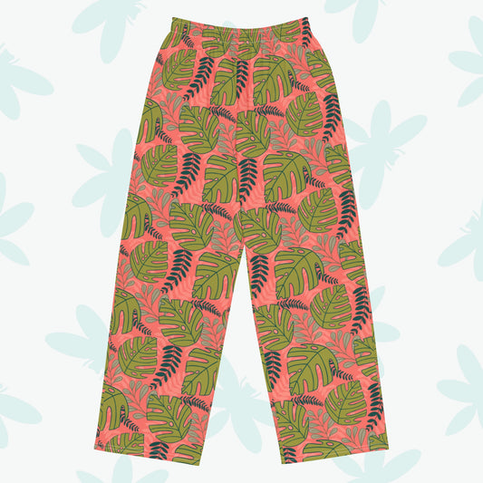 Summer Plants Pajama Pants - Front