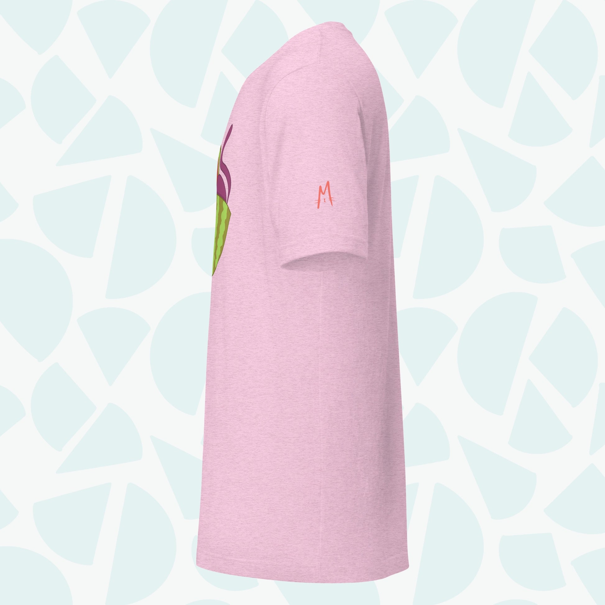Watermelon Cat T-shirt - Left Sleeve