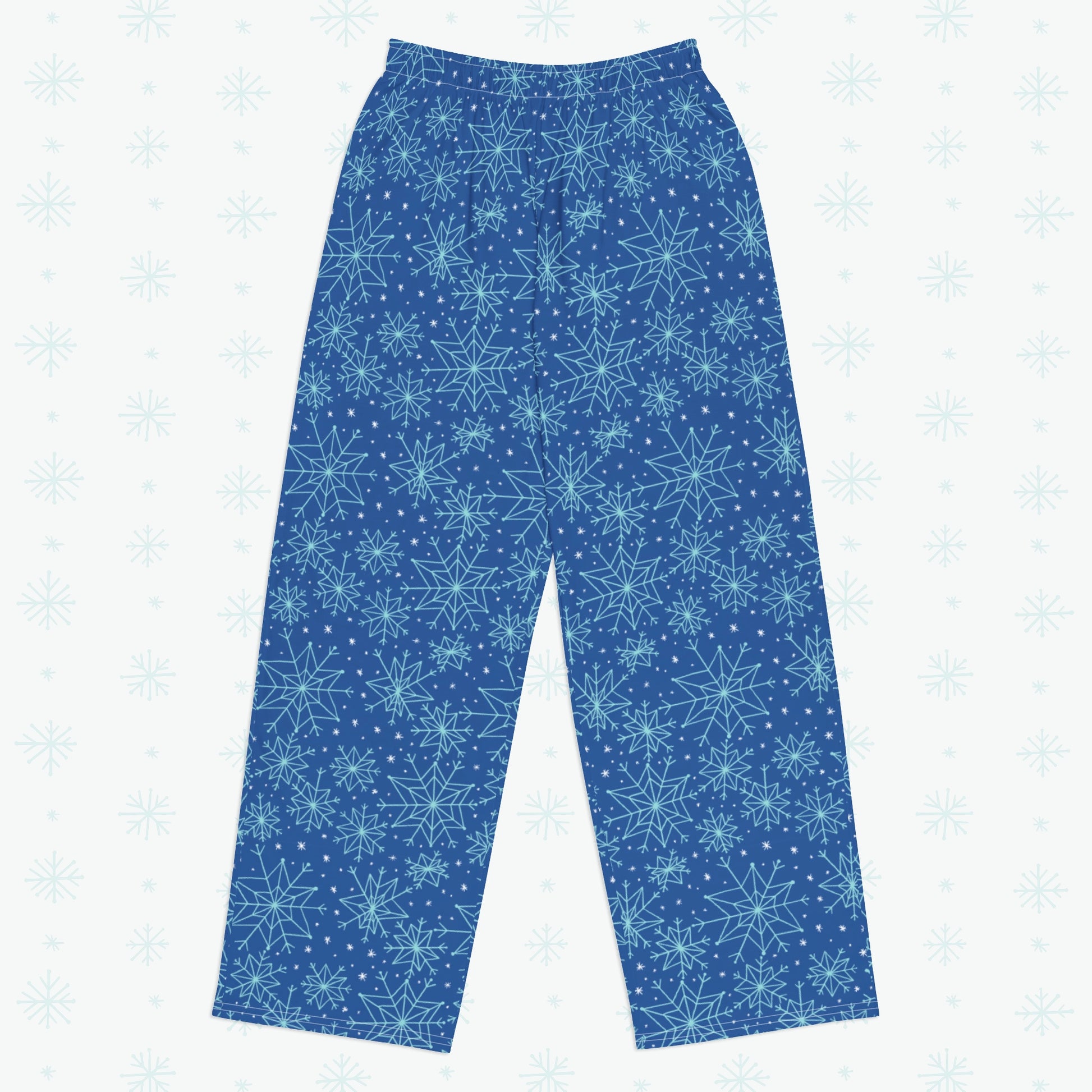 Winter Snowflakes Pajama Pants - Front