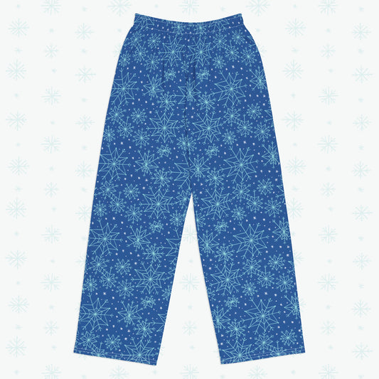 Winter Snowflakes Pajama Pants - Front