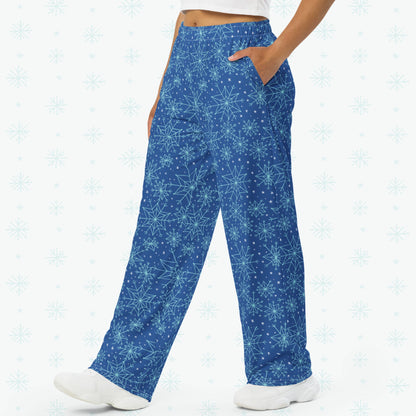 Winter Snowflakes Pajama Pants - On Model