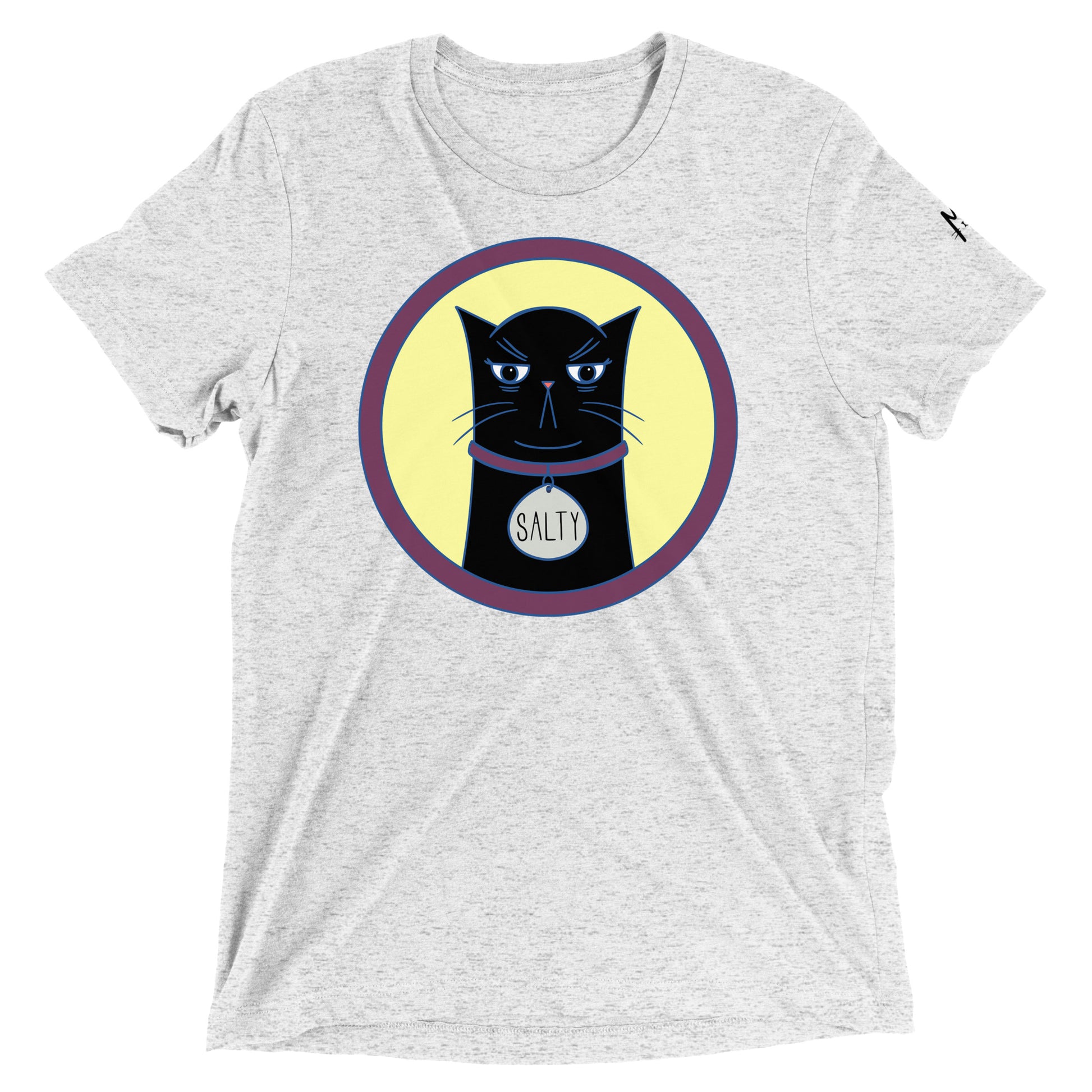 Salty Cat Tri-blend T-shirt - Front